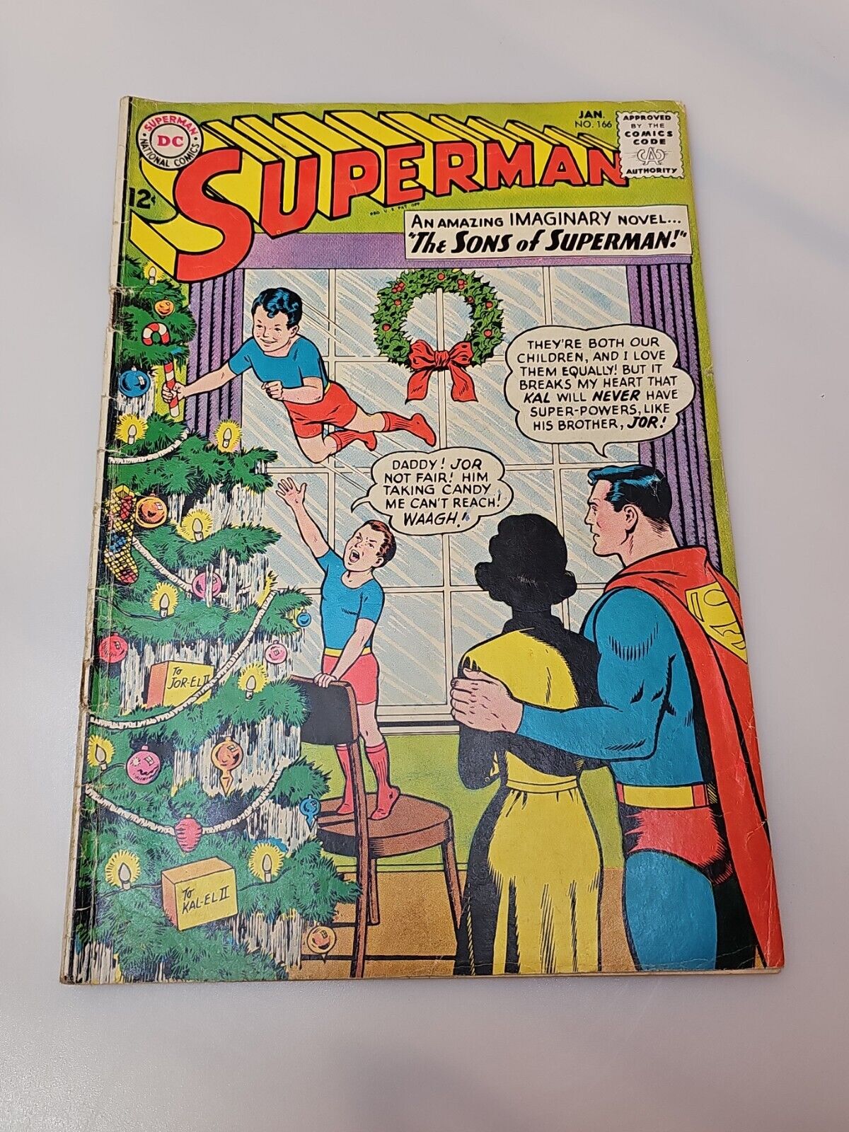 SUPERMAN COMIC # 166 JANUARY 1964 DC SILVER AGE