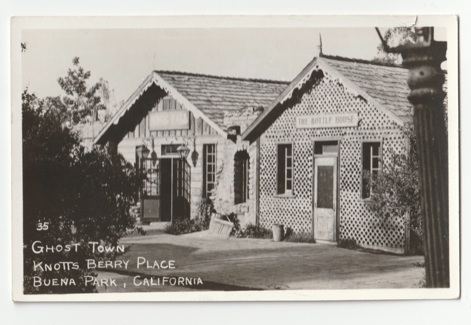 Ghost Town at Knotts Berry Place-Buena Park, California CA-rppc c. 1940s antique