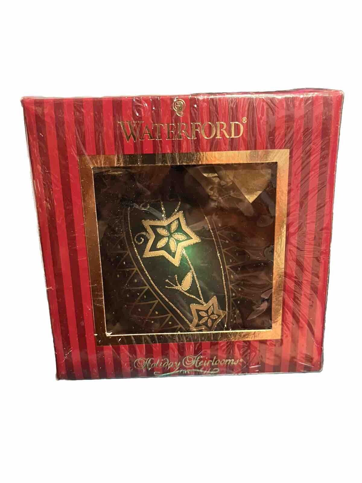 Waterford Holiday Heirloom's Fanciful Green Egg Jeweled Ornament Christmas New