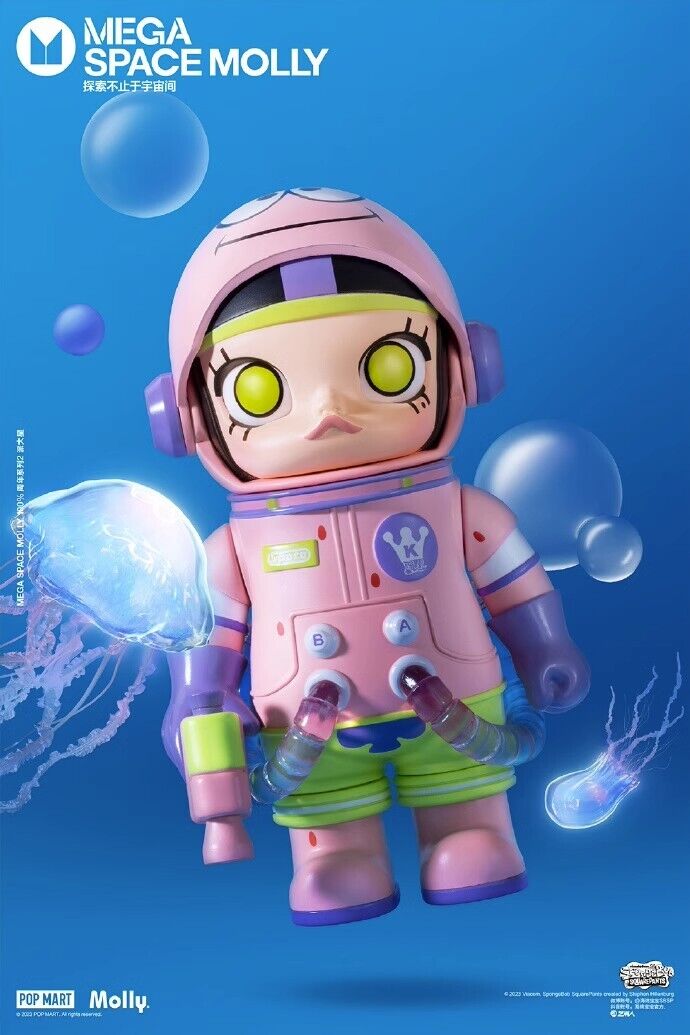 POPMART 100% Mega Space Molly 2-A Series Blind Box(confirmed)Figure Toy Art Gift