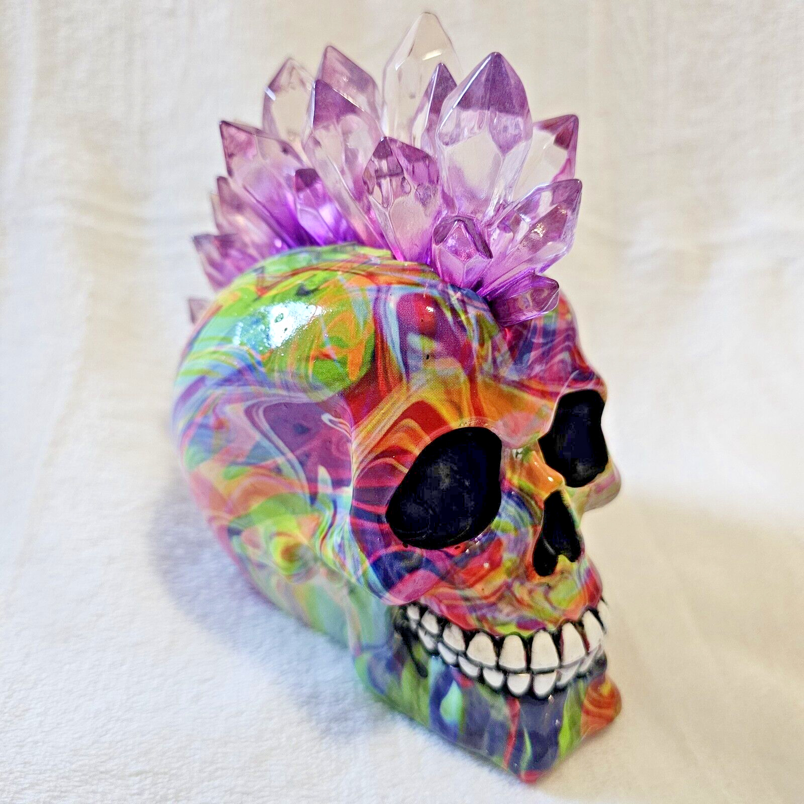 Skull Rainbow Punk Crystal Color Changing LED 6.5\