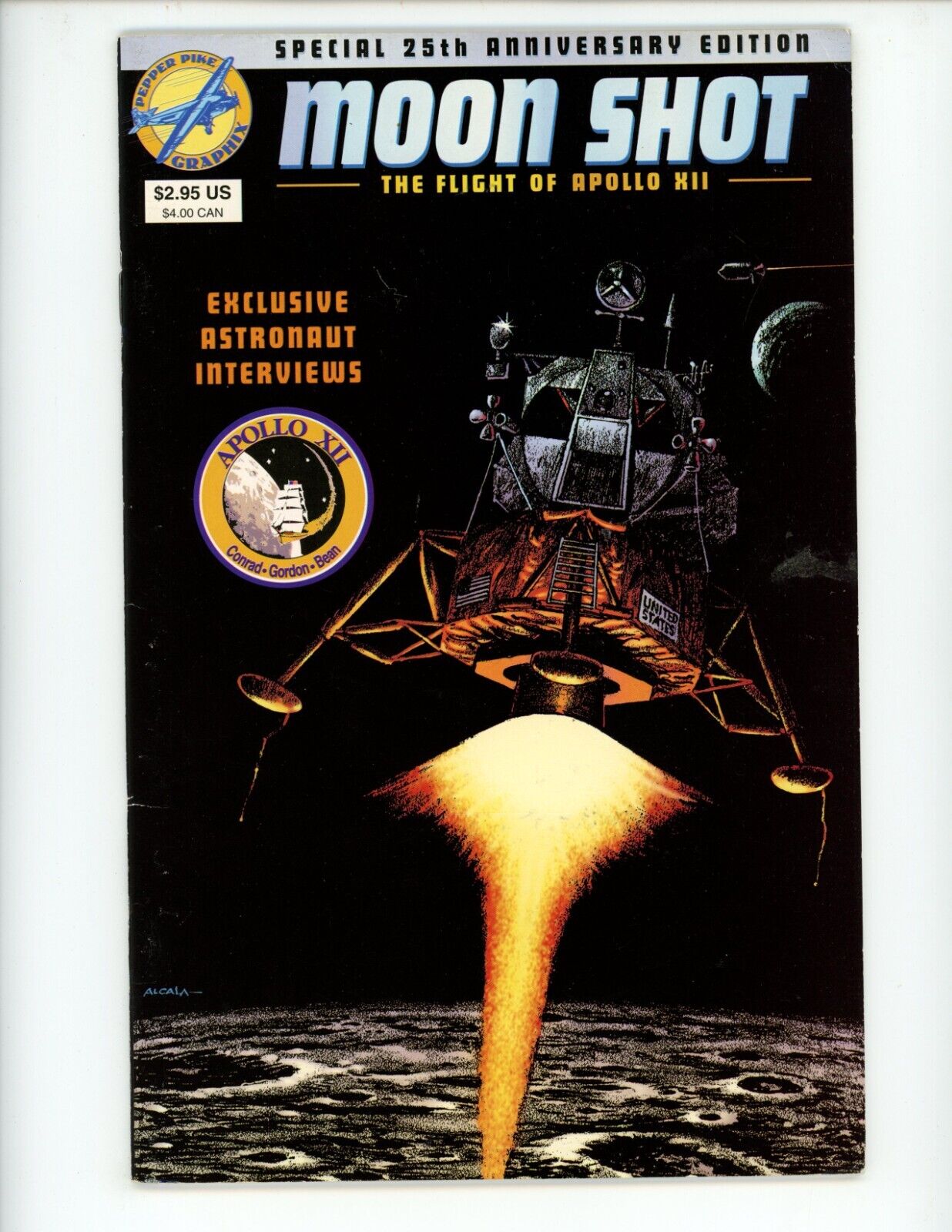 Moon Shot Flight of Apollo 12 #1 Comic 1994 FN- Space Story Pepper Pike