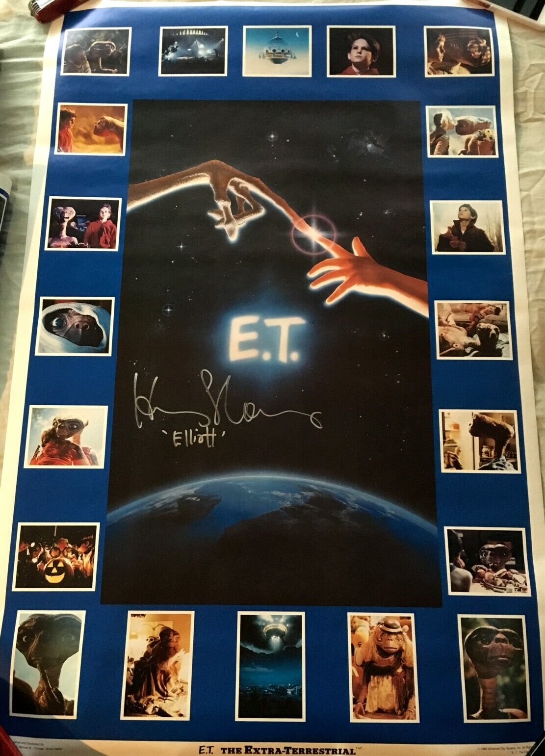 Henry Thomas autographed signed auto ET 23x35 movie poster inscribed Elliott JSA