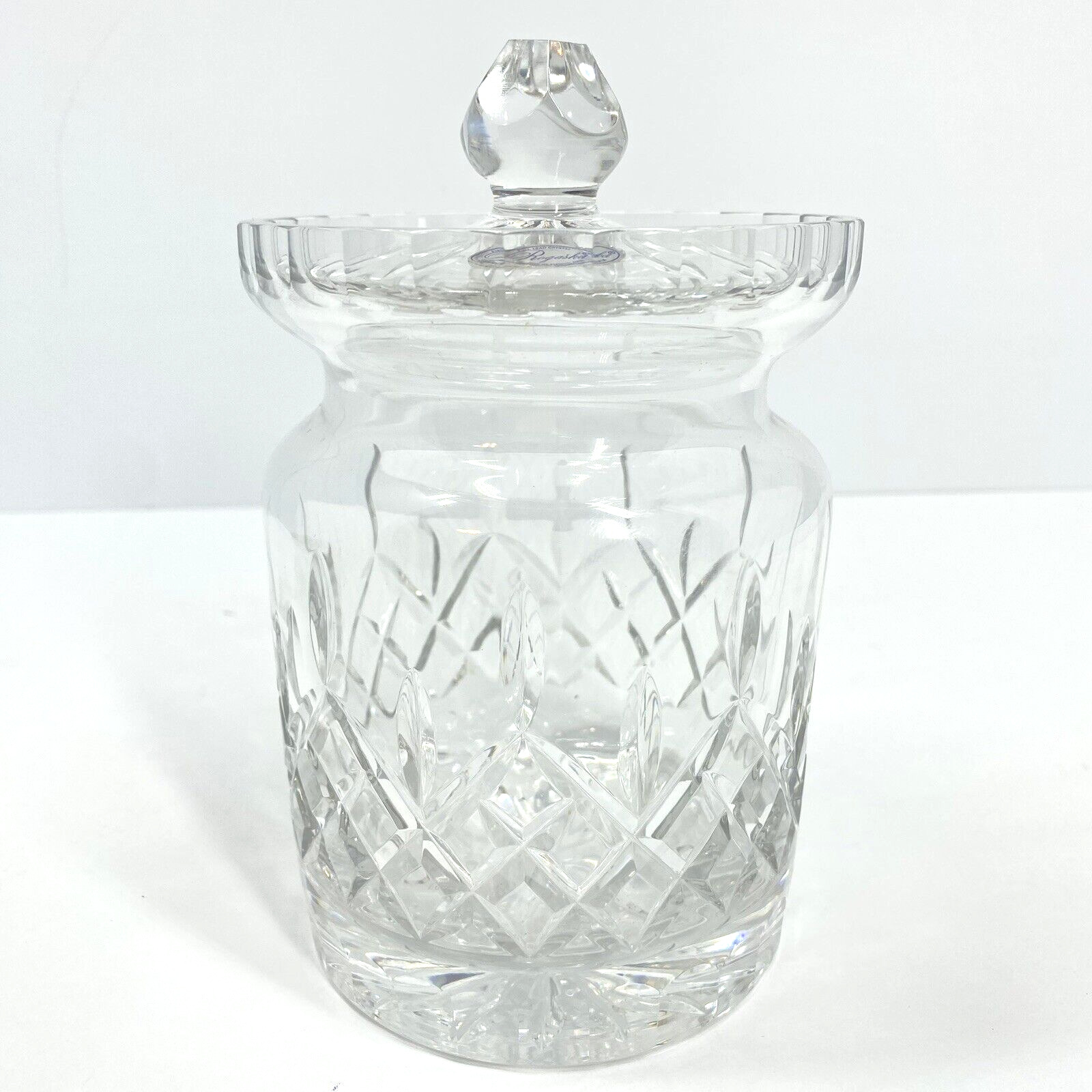CRYSTAL Jar with Lid Rogaska Biscuit Barrel Canister with Lid BEAUTIFUL