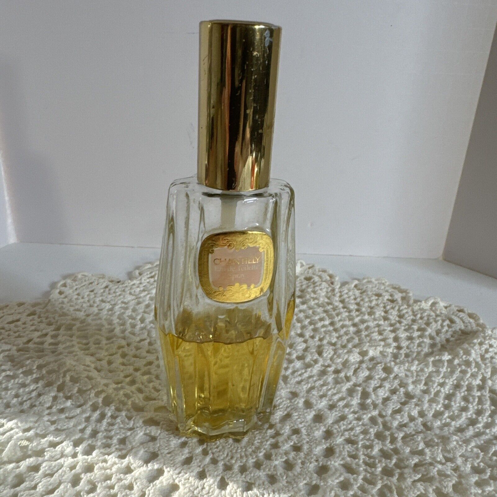 Vintage CHANTILLY by Houbigant Perfume Eau De Parfum 60 ML 2 OZ About 1/3 Full