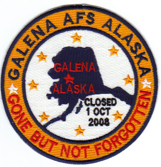 USAF BASE PATCH, GALENA AFS ALASKA, GONE BUT NOT FORGOTTEN.