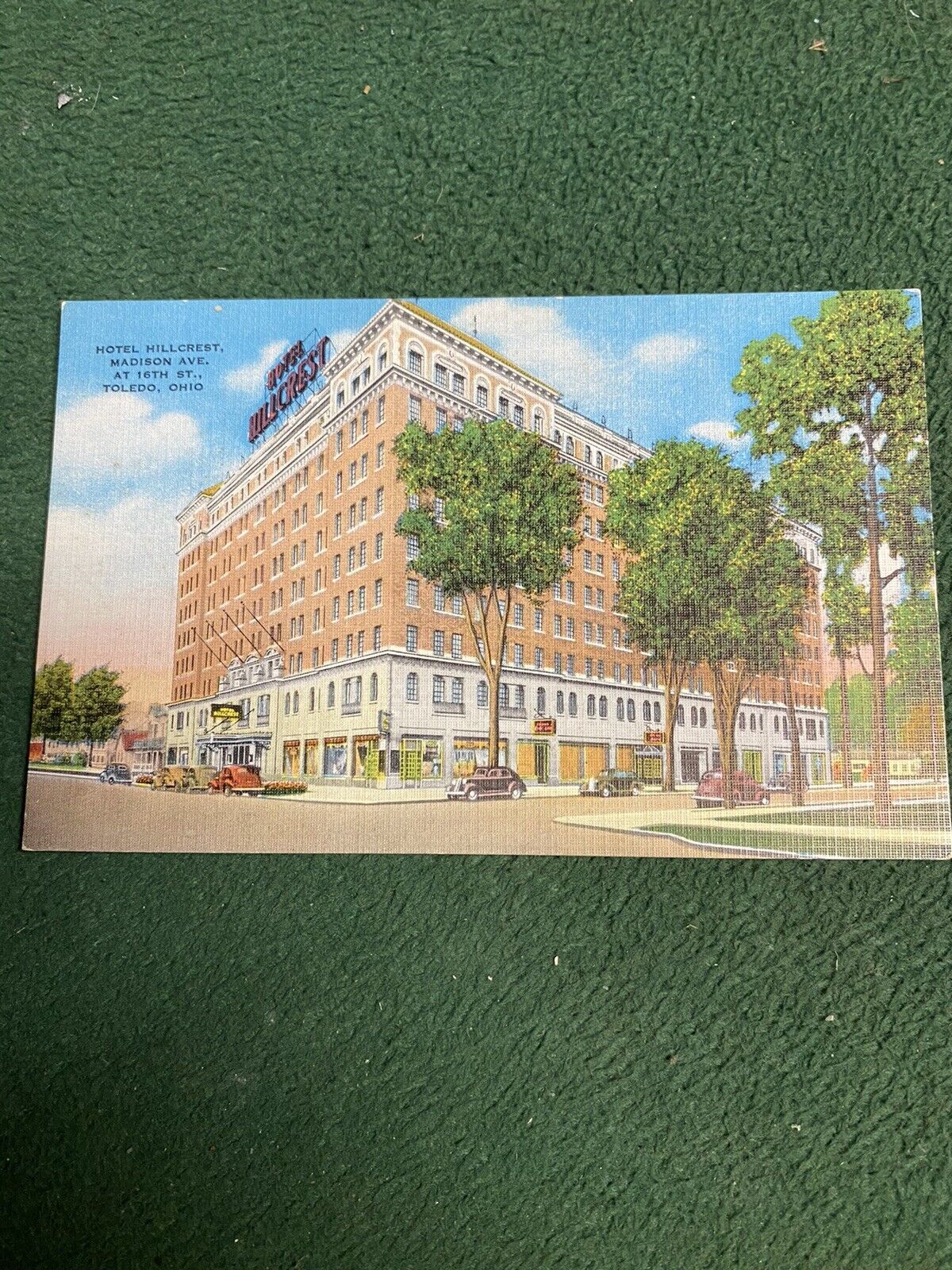 Vintage Old OHIO Postcard Hotel Hillcrest Madison Ave. Toledo, Ohio