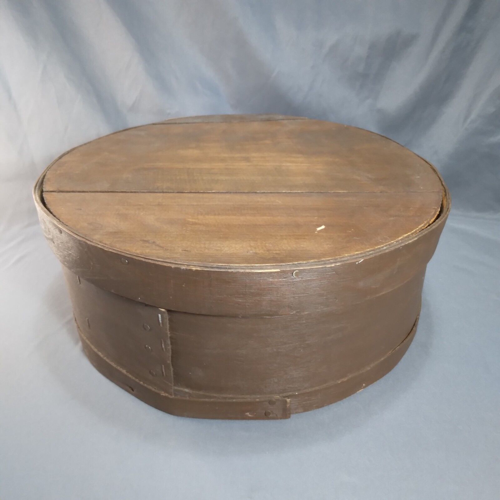 Primitive Round Wood Pantry Hat Cheese Box 15