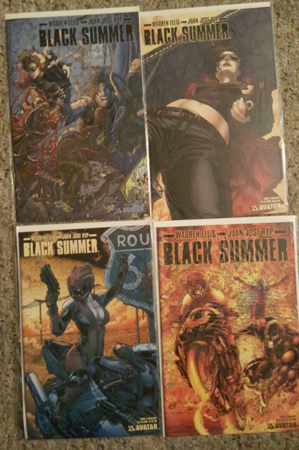 Black Summer #1-4 Auxiliary covers Limited to 2000 copis 2007 Avatar Press 
