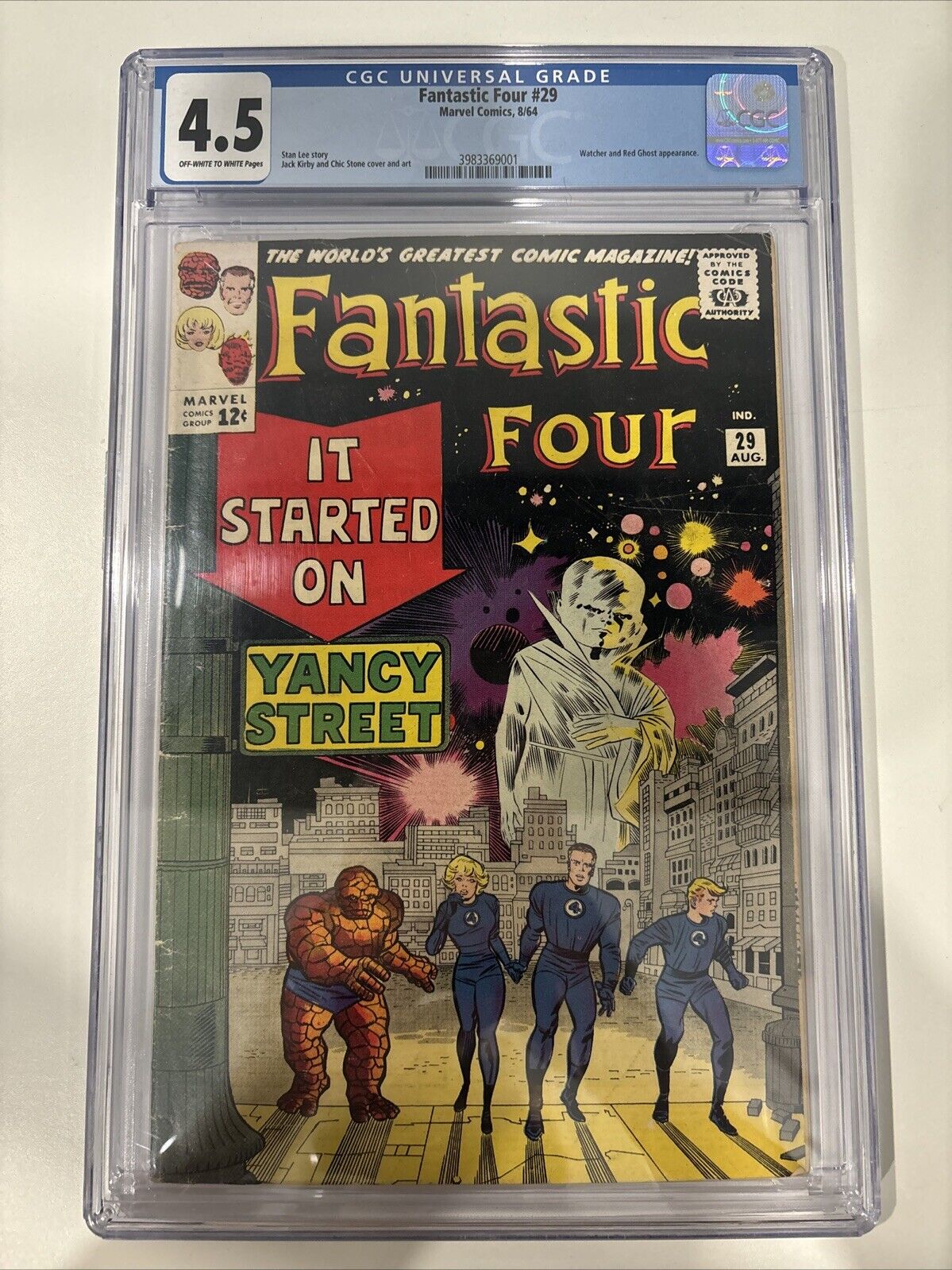 Fantastic Four #29 CGC GRADED 4.5 - Watcher c/s - 2nd appearance of Red Ghost 