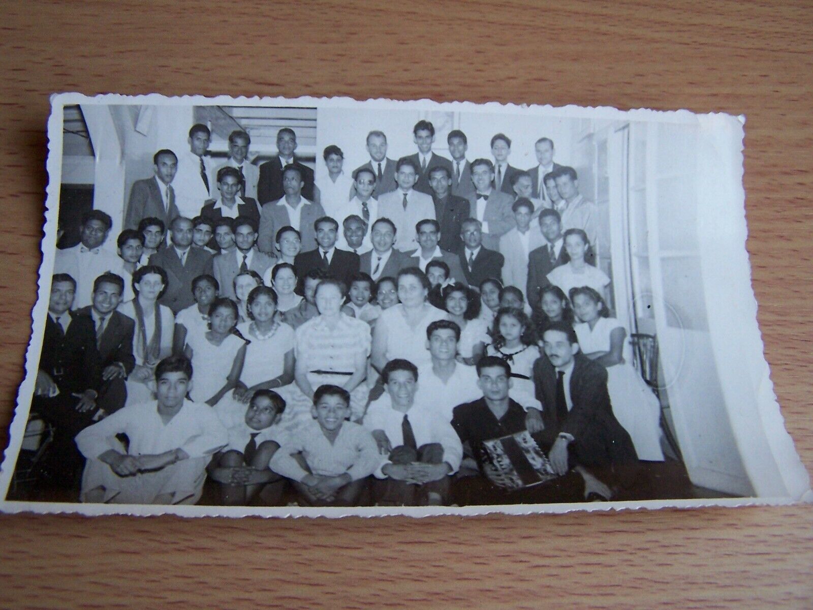 Vintage Photo Baha'i Bahai Faith Mauritius Large Group People Followers 1956