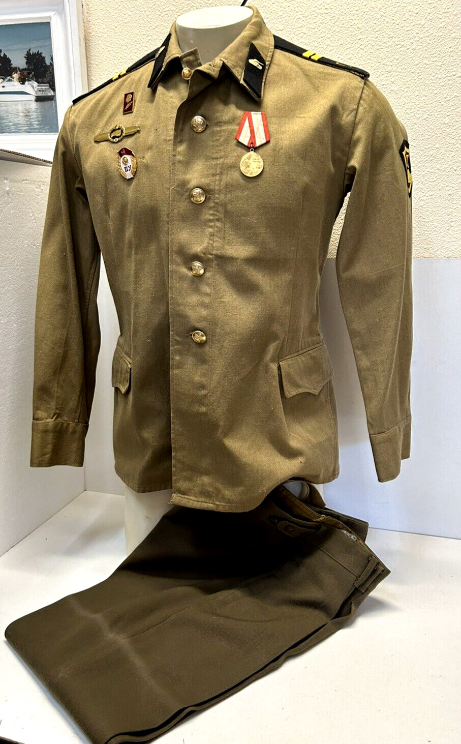 USSR Soviet Military Army CA Uniform Tank  Unit Jacket & Pants Vintage 70-80's
