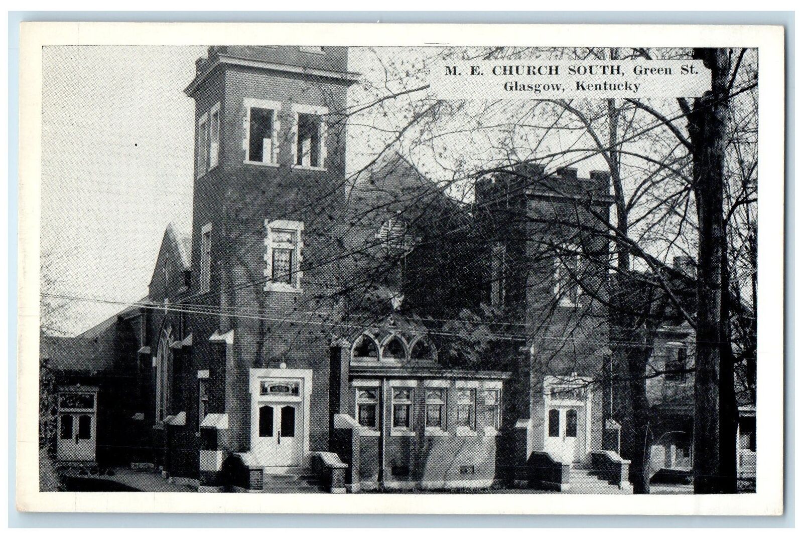 c1920's Methodical Episcopal Church South Building Glasgow Kentucky KY Postcard