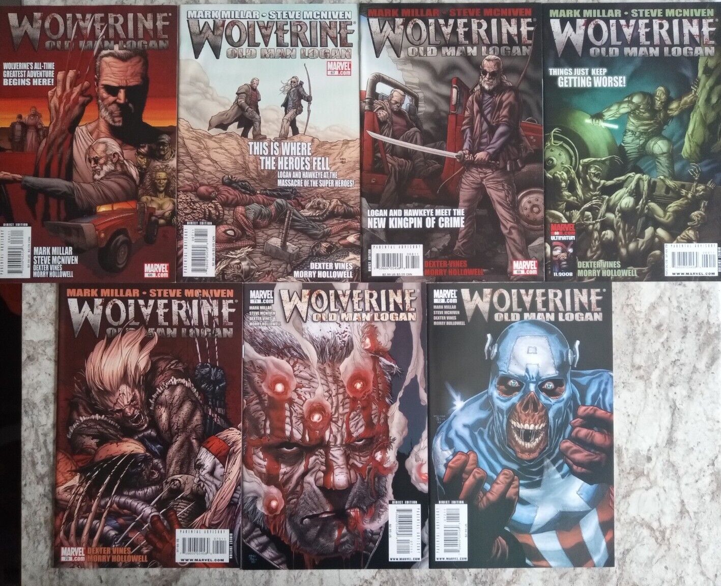 Wolverine #66-72 Full Old Man Logan Set 1st Print Marvel Comics Millar Mcniven