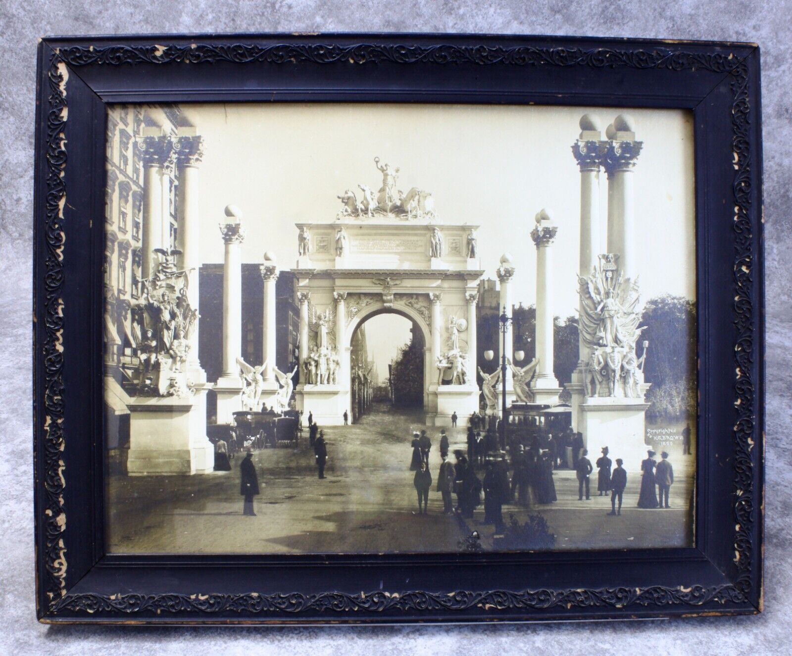Dewey Triumphal Arch NY 1900\'s H.C. Brown Photograph
