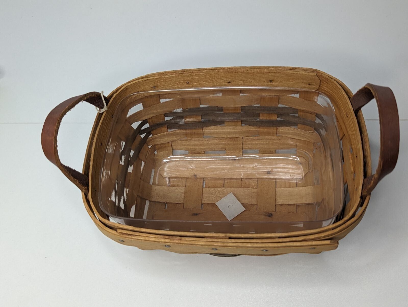 Vintage Handcrafted Wicker Basket From Staker Duncan Falls, Ohio 5x6