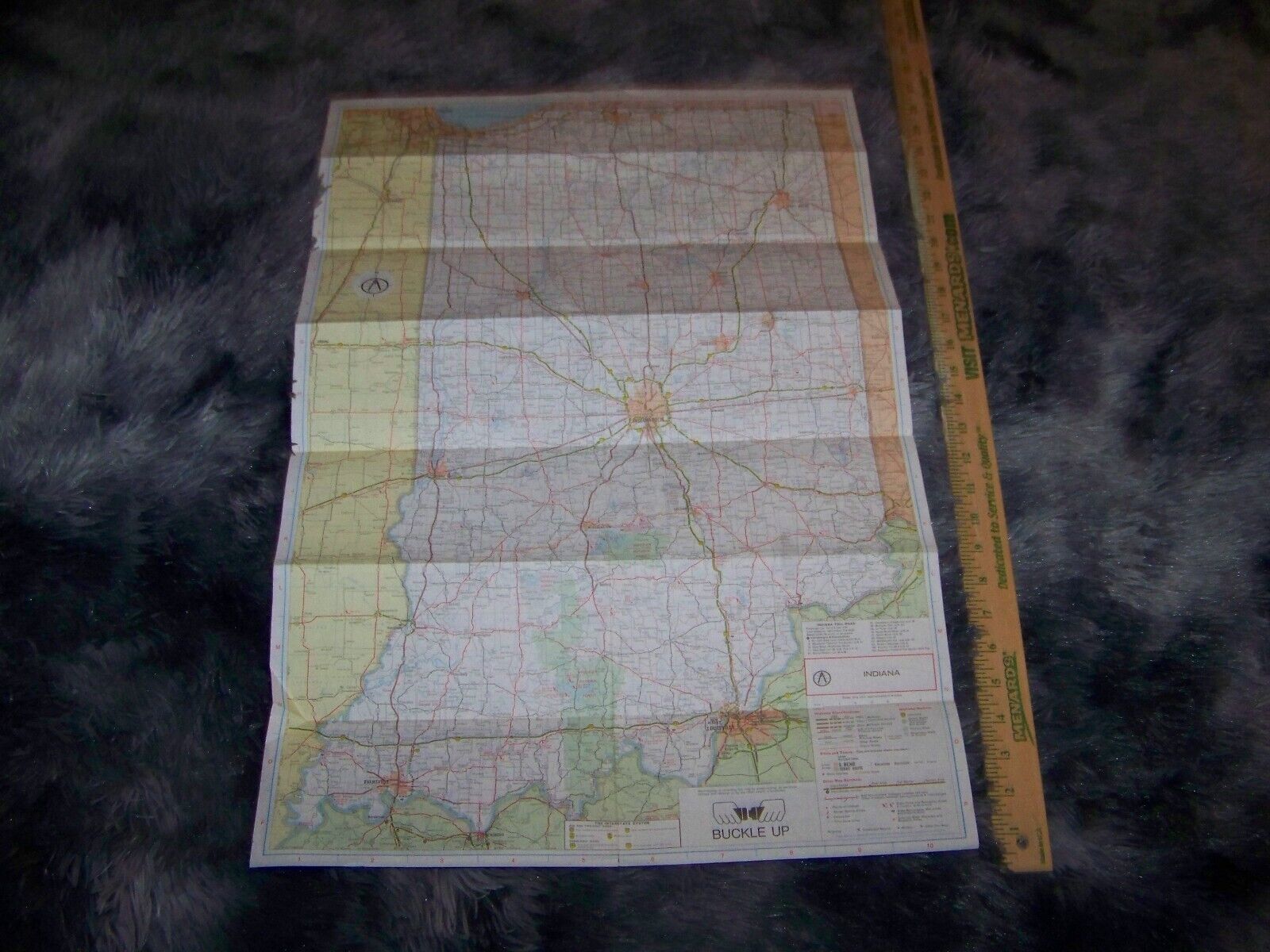 Indiana Vintage Rand McNally Map