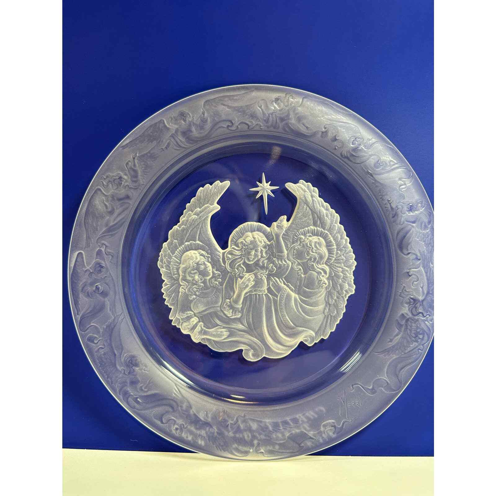 Vintage Morgantown Crystal 1991 Star of Bethlehem “Tidings of Great Joy” Plate
