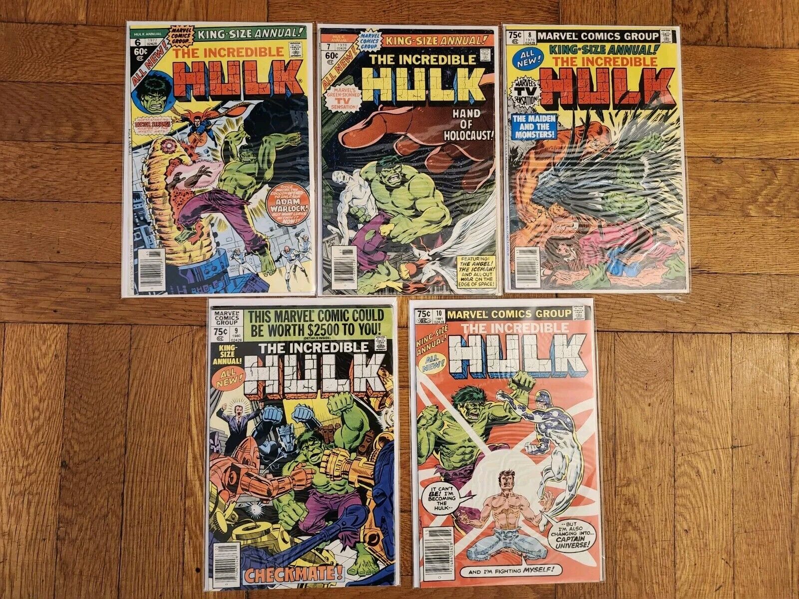 Lot Of 5 Bronze Age Incredible Hulk Annuals
