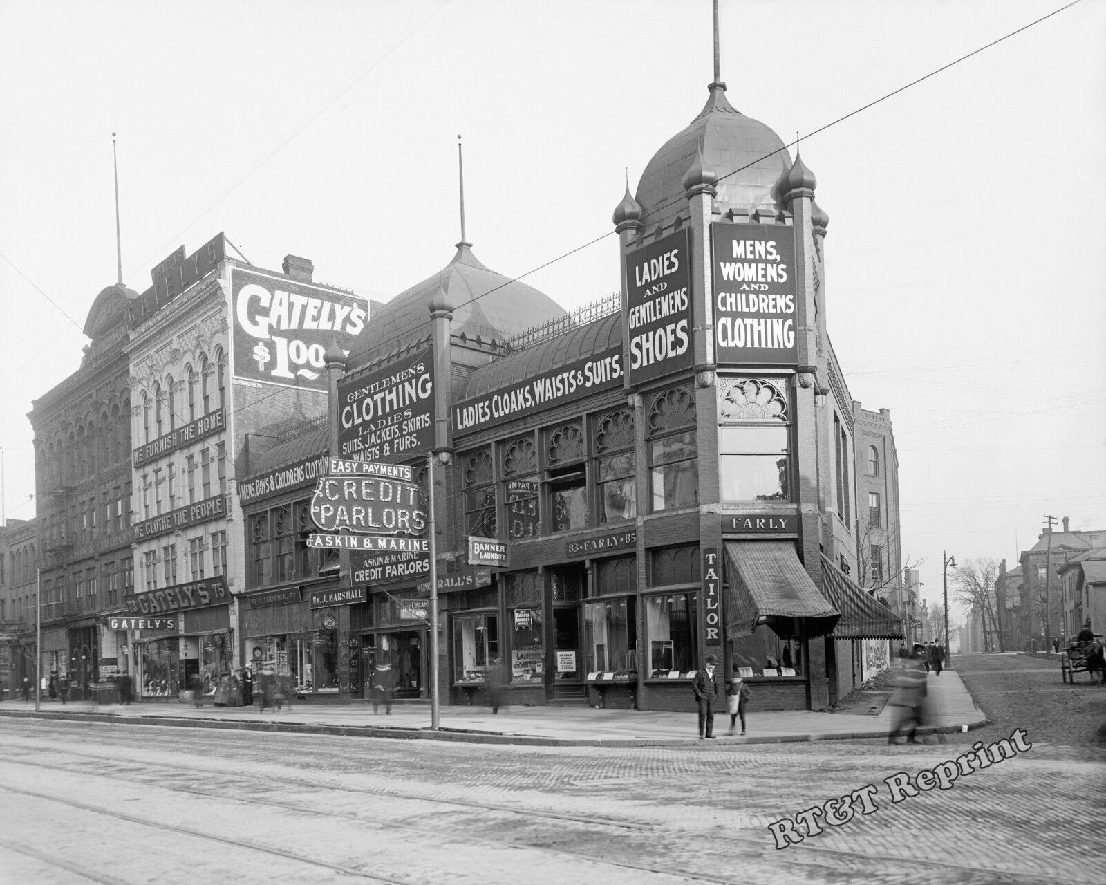 Photograph Vintage Detroit Michigan Askin & Marine Credit Parlors 1906   8x10