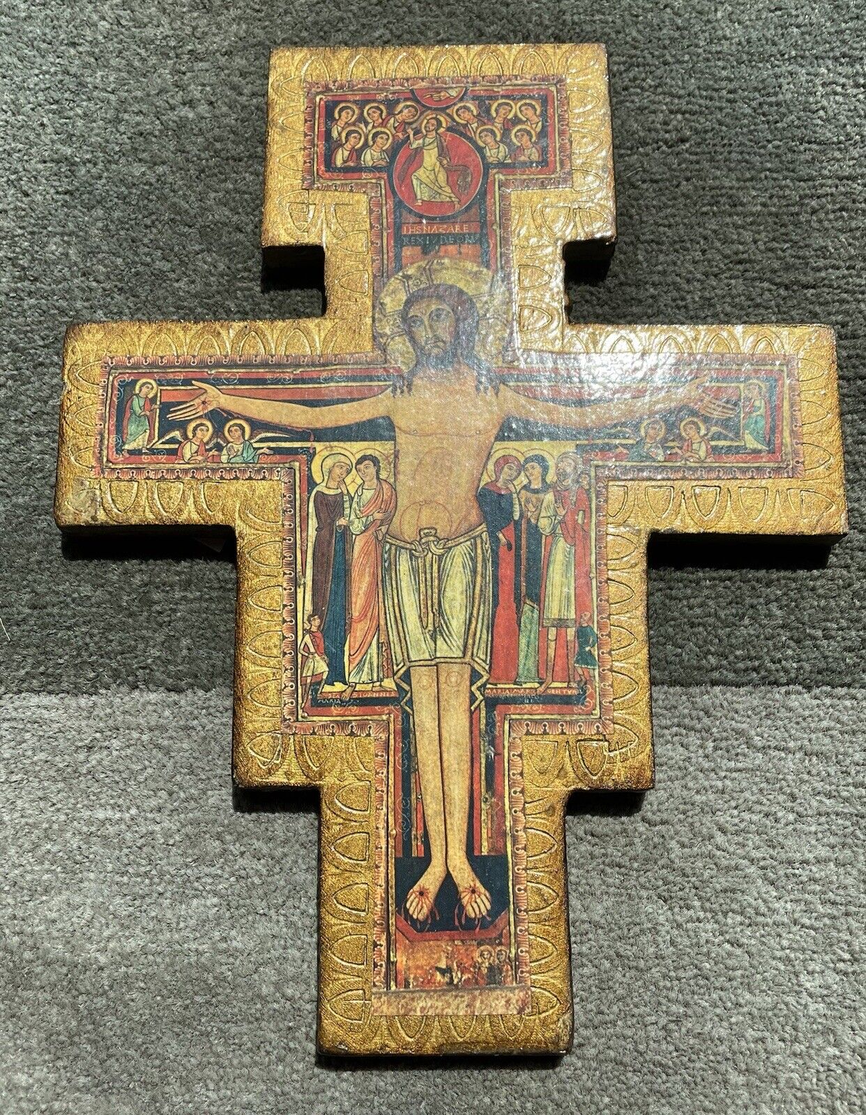 Wooden San Damiano ‘ The Crucifix Who Spoke to St. Francis’ Numbered Italian Art