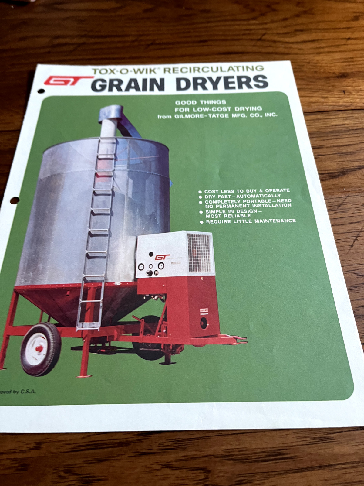 GT Tox-O-Wik Recirculating Grain Dryer Brochure BAOH
