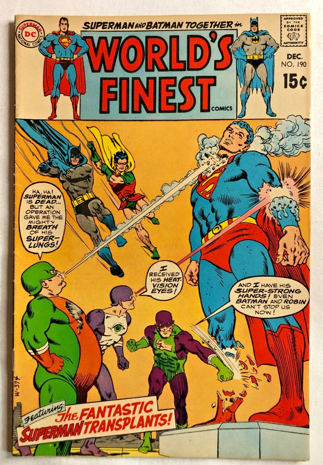 World\'s Finest #190 - Superman - Batman & Robin Vintage Bronze Age DC Comics