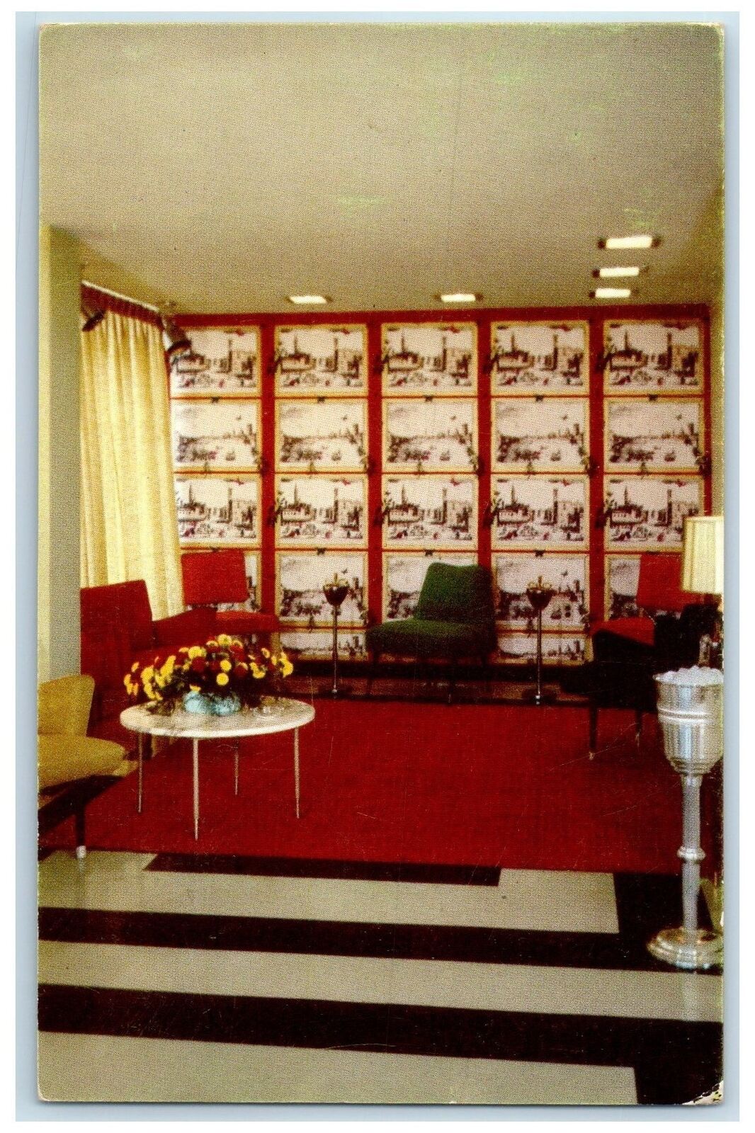 c1960's The Woodnet Reception Corner Interior Washington DC Unposted Postcard