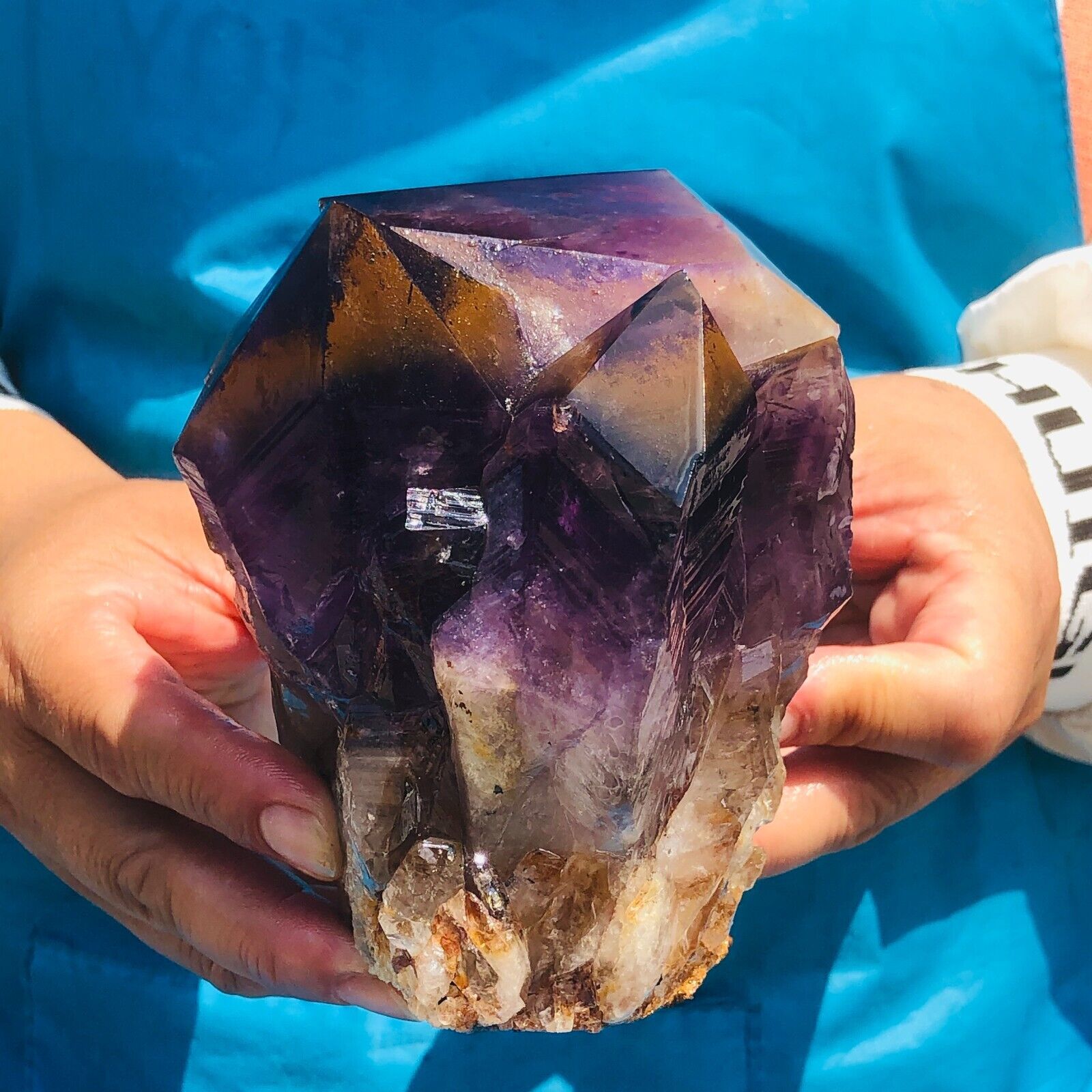 2.75LB Natural Amethyst geode quartz cluster crystal specimen Healing 957