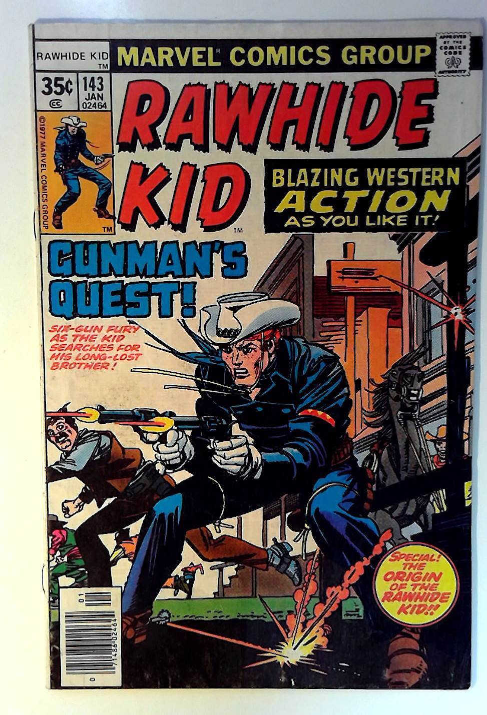The Rawhide Kid #143 Marvel Comics (1978) FN 1st Print Comic Book