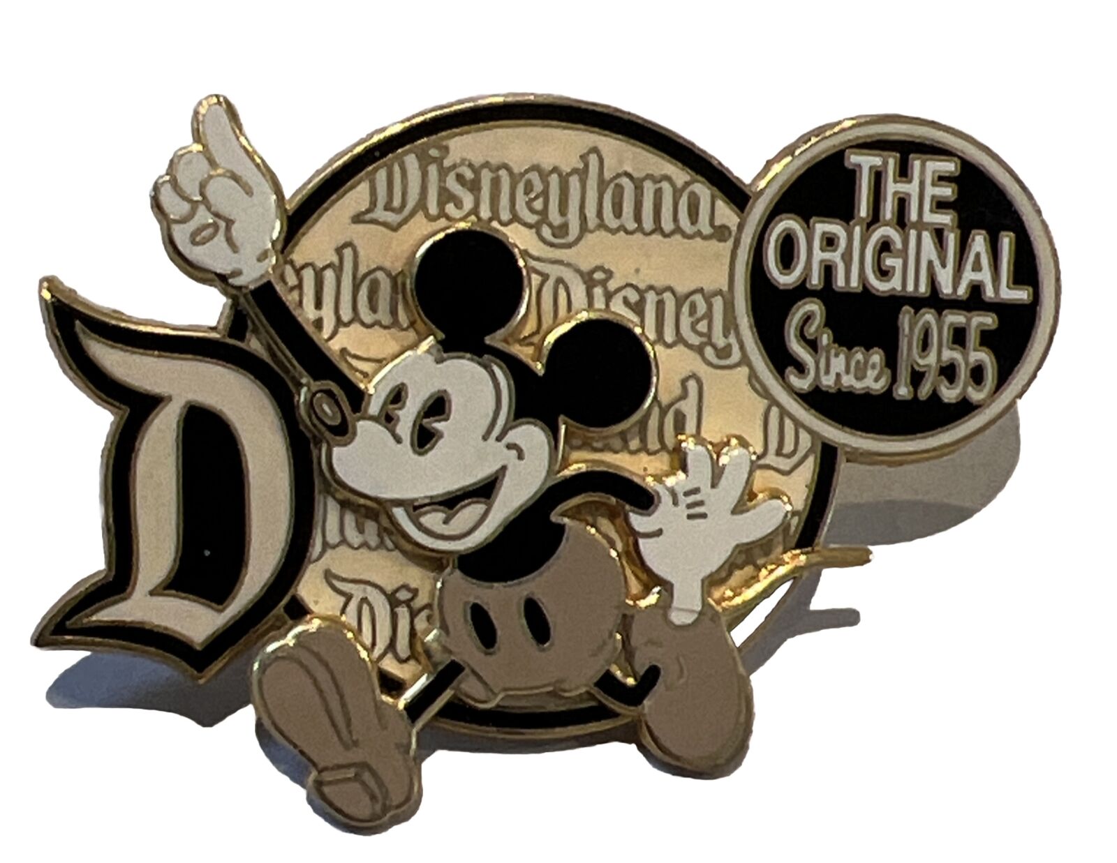 Disney Mickey The Original Since 1955 Gold Black 3D Official Trading Pin 2007
