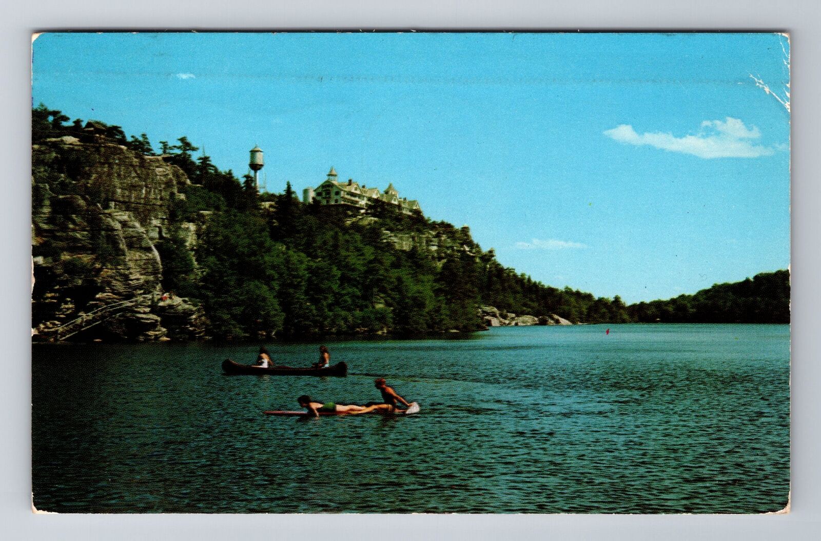 Lake Minnewaska NY- New York, Cliff House, Antique, Vintage c1954 Postcard