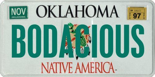 Bodacious Rodeo Bull 1997 Oklahoma License plate