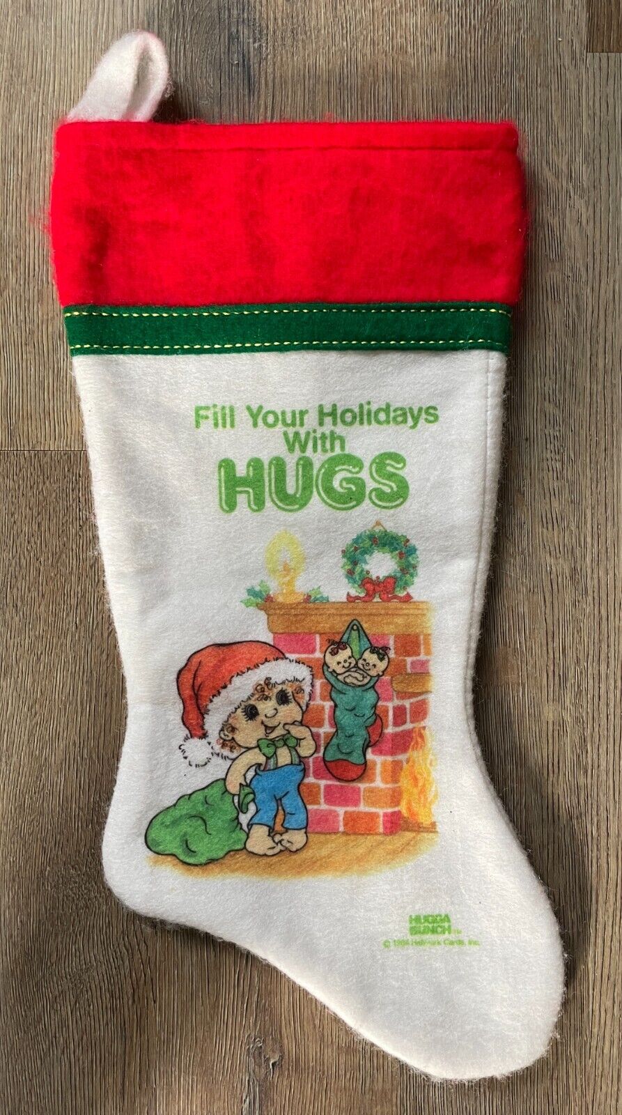 Vintage 1984 Hugga Bunch HUGS Christmas Holiday Stocking by Hallmark Cards 15\
