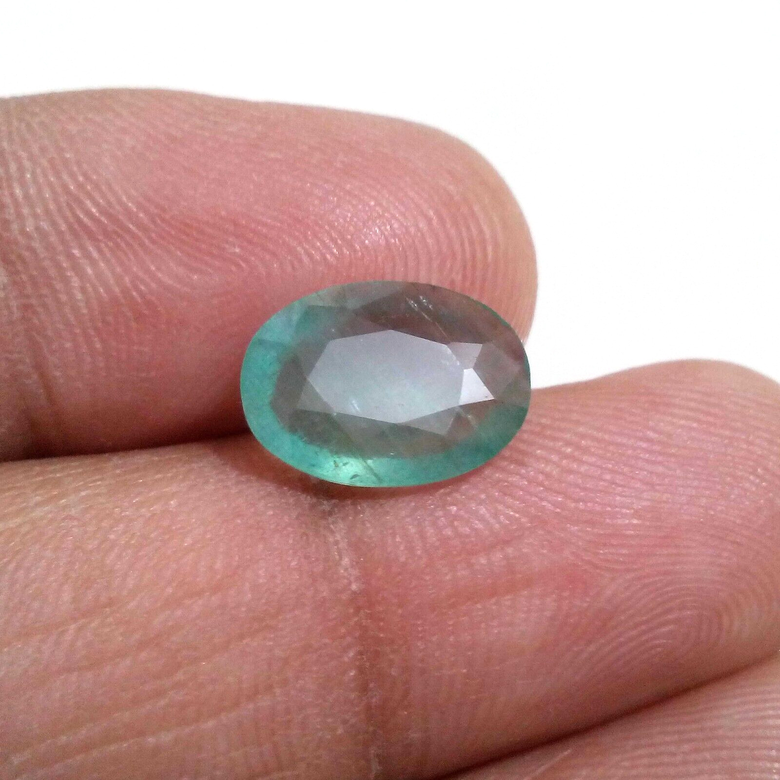 Fabulous Colombian Emerald 3.15 Crt Oval Shape Faceted Huge Green Loose Gemstone
