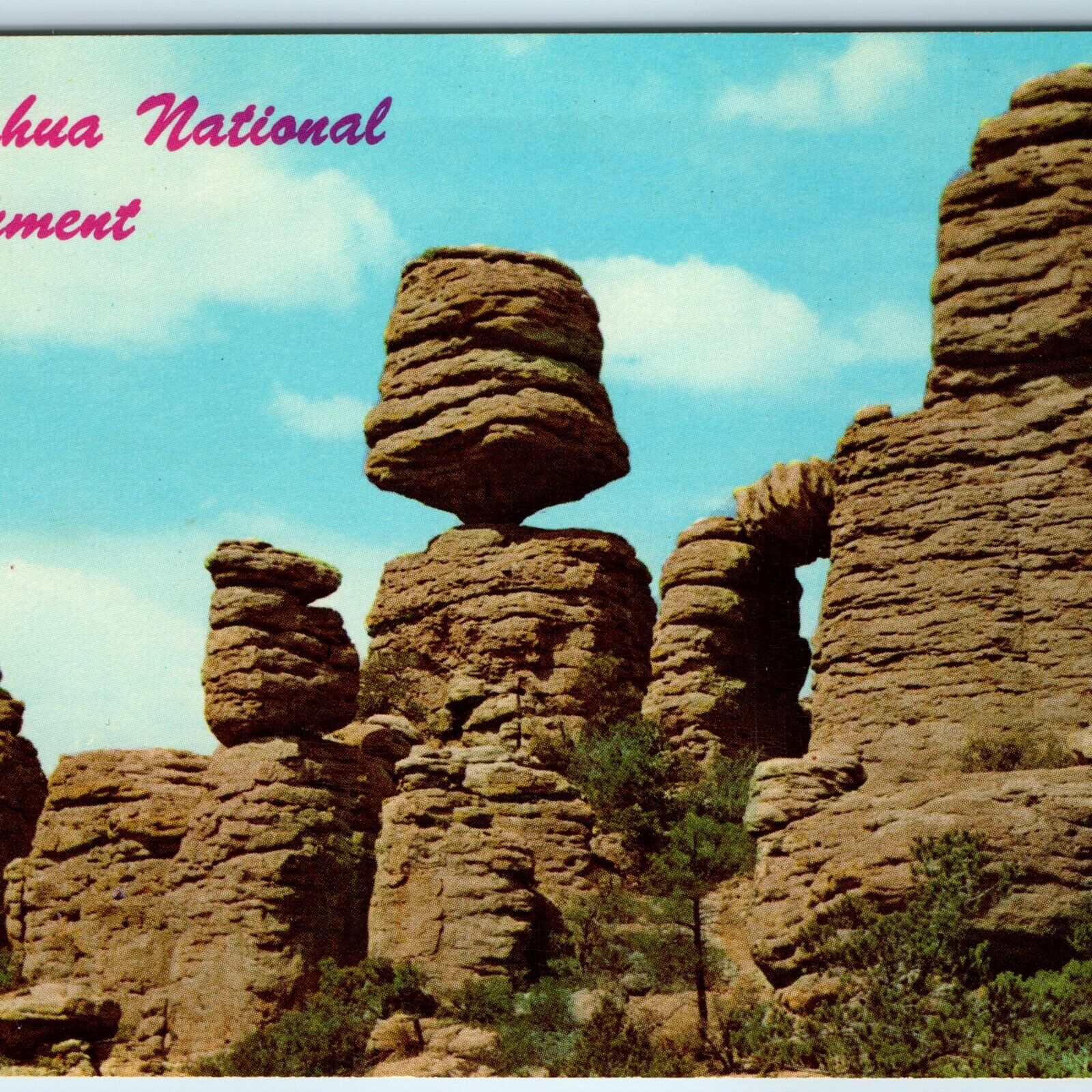 c1960s Nr Lordsburg, NM Balanced Rock Chiricahua National Monument Rock PC A236
