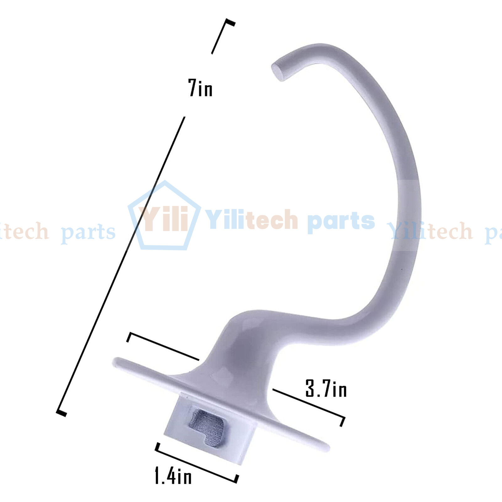 Coated Anti-stick Mixer Dough Hook K5ADH Replacement for KitchenAid Stand Mixer