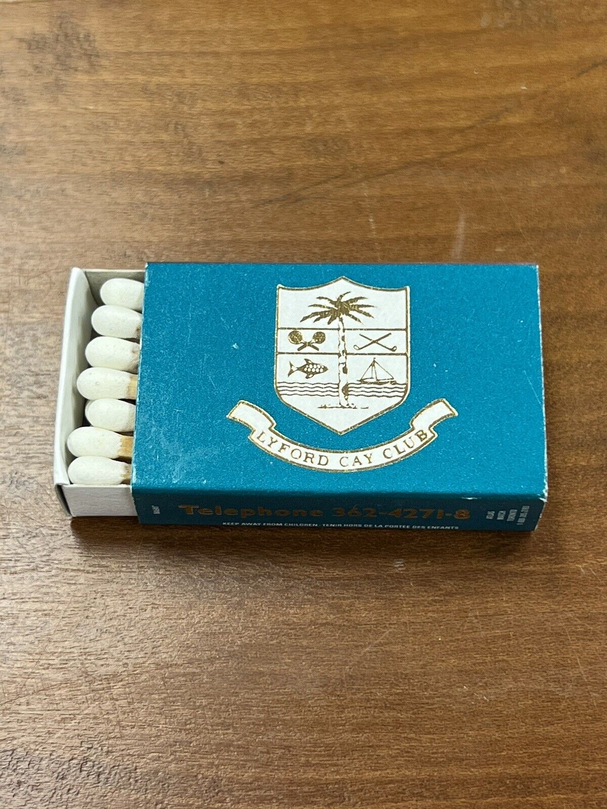 Genuine Lyford Cay Club Matches Matchbox - Small Box Unstruck