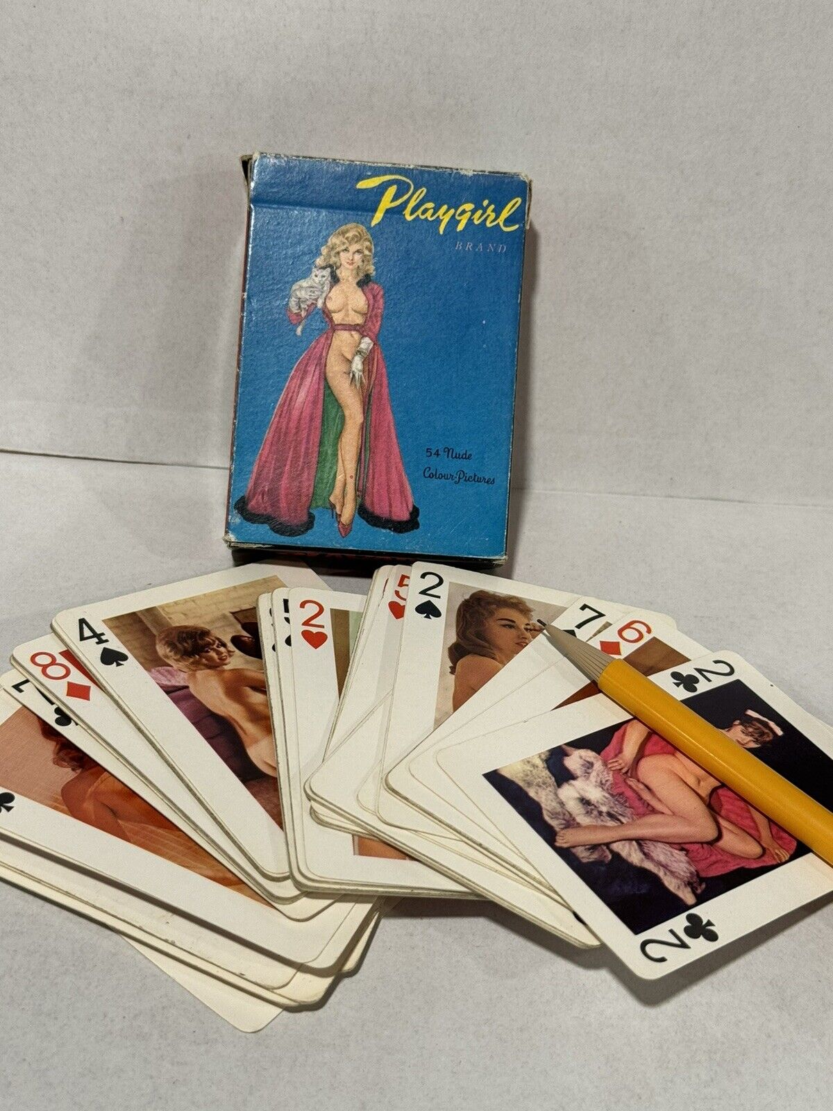 Vintage Playgirl Brand Nude Woman Playing Cards No 7-222, Made in Hong Kong 