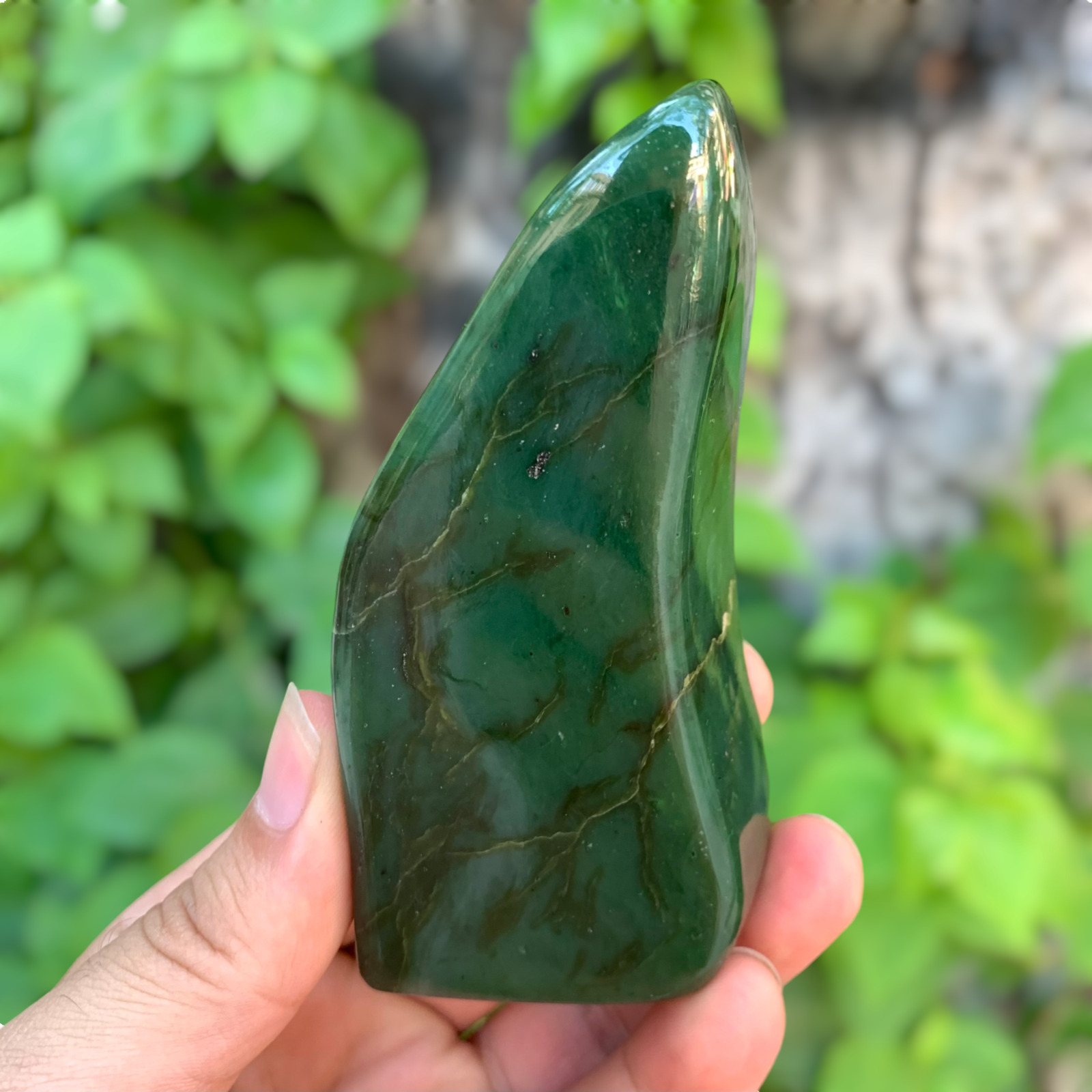 285g Top Quality Green Nephrite Jade Free Form, Nephrite Jade, Nephrite