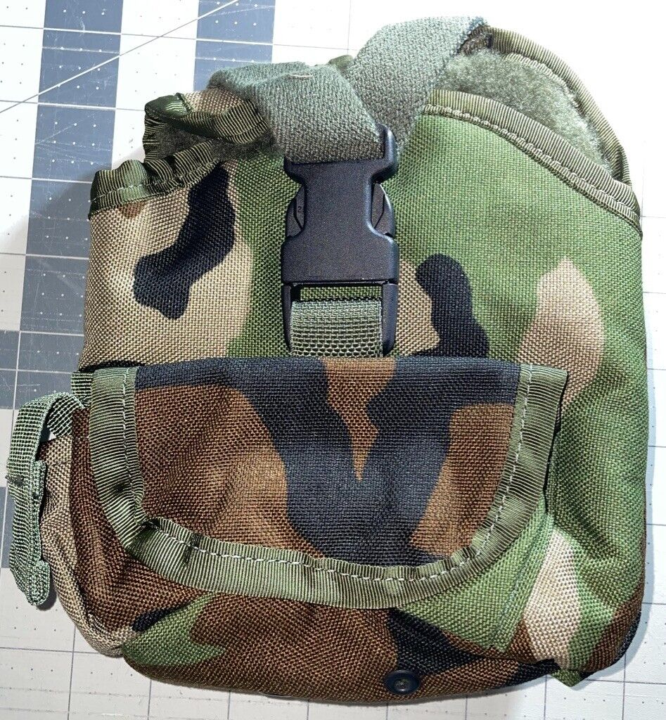 USGI Safariland Woodland SPEAR ELCS Cover Canteen 1Q Pouch New 3_A1