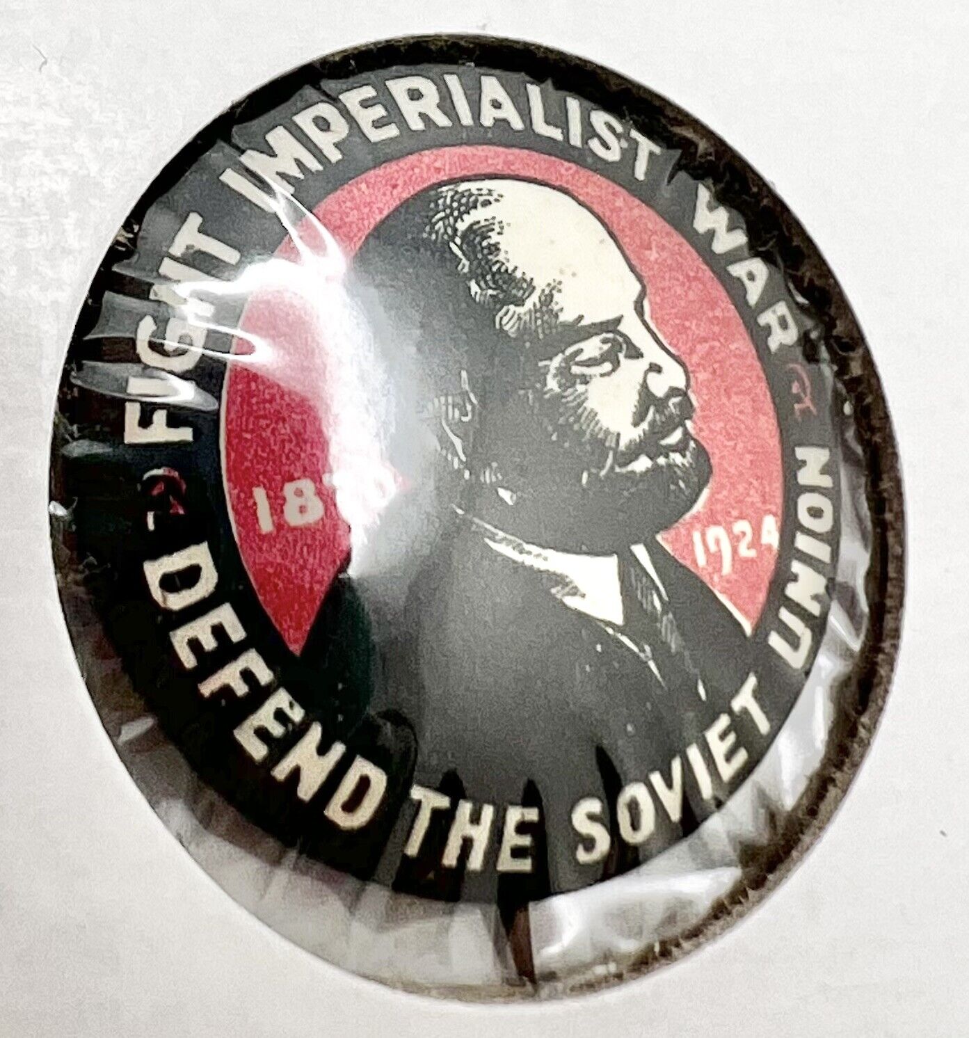 Antique 1924 Fight Imperialist War Defend The Soviet Union Pin