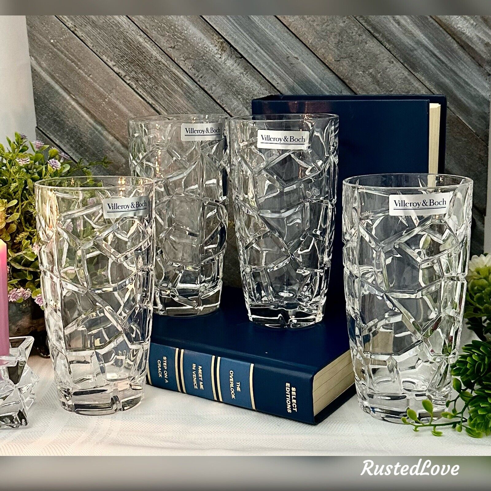 Villeroy & Boch Kodiak Highball Glasses Vintage Clear Kodiak Barware Glasses 4