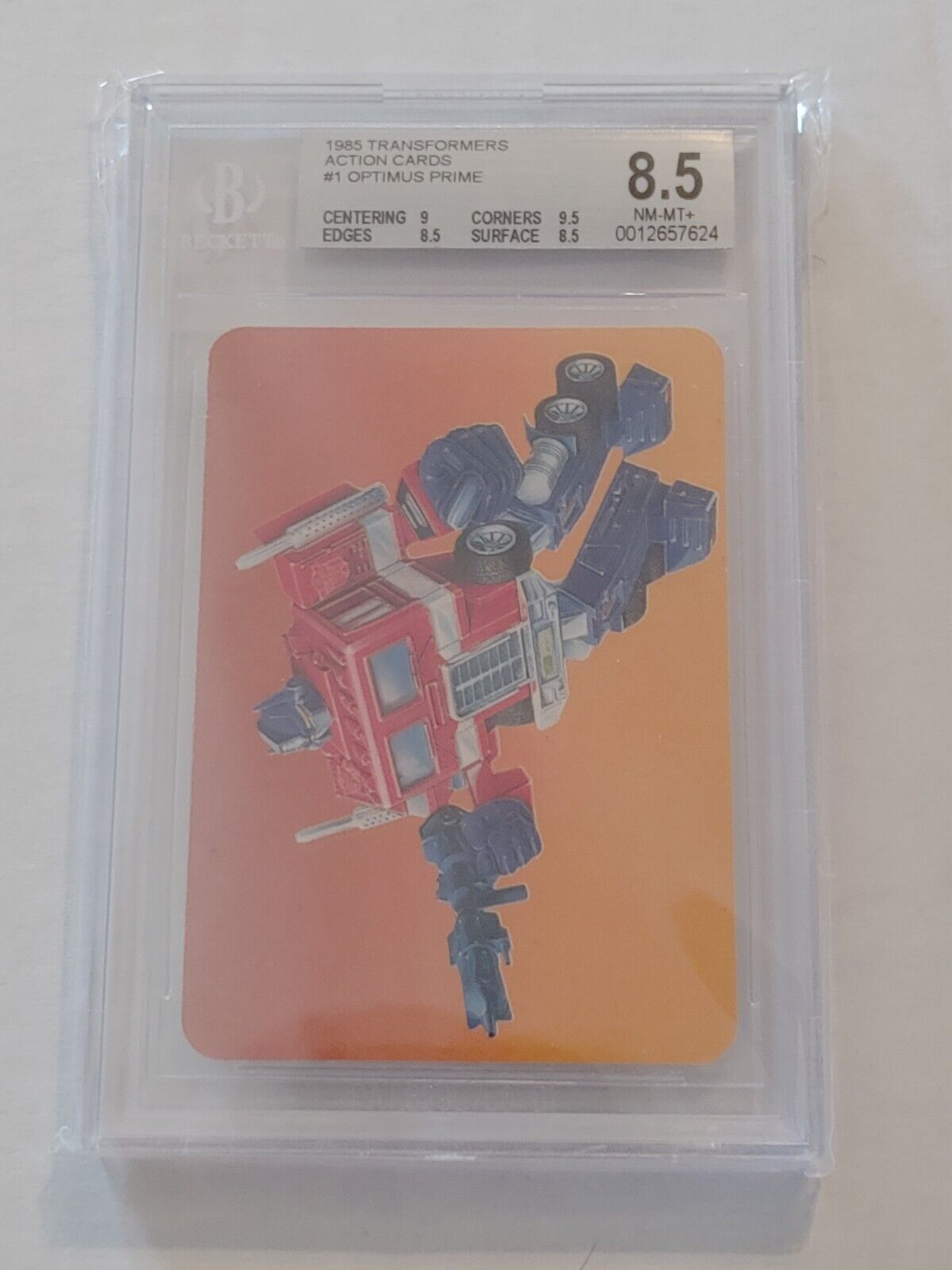 1985 Beckett graded Transformers Action Cards