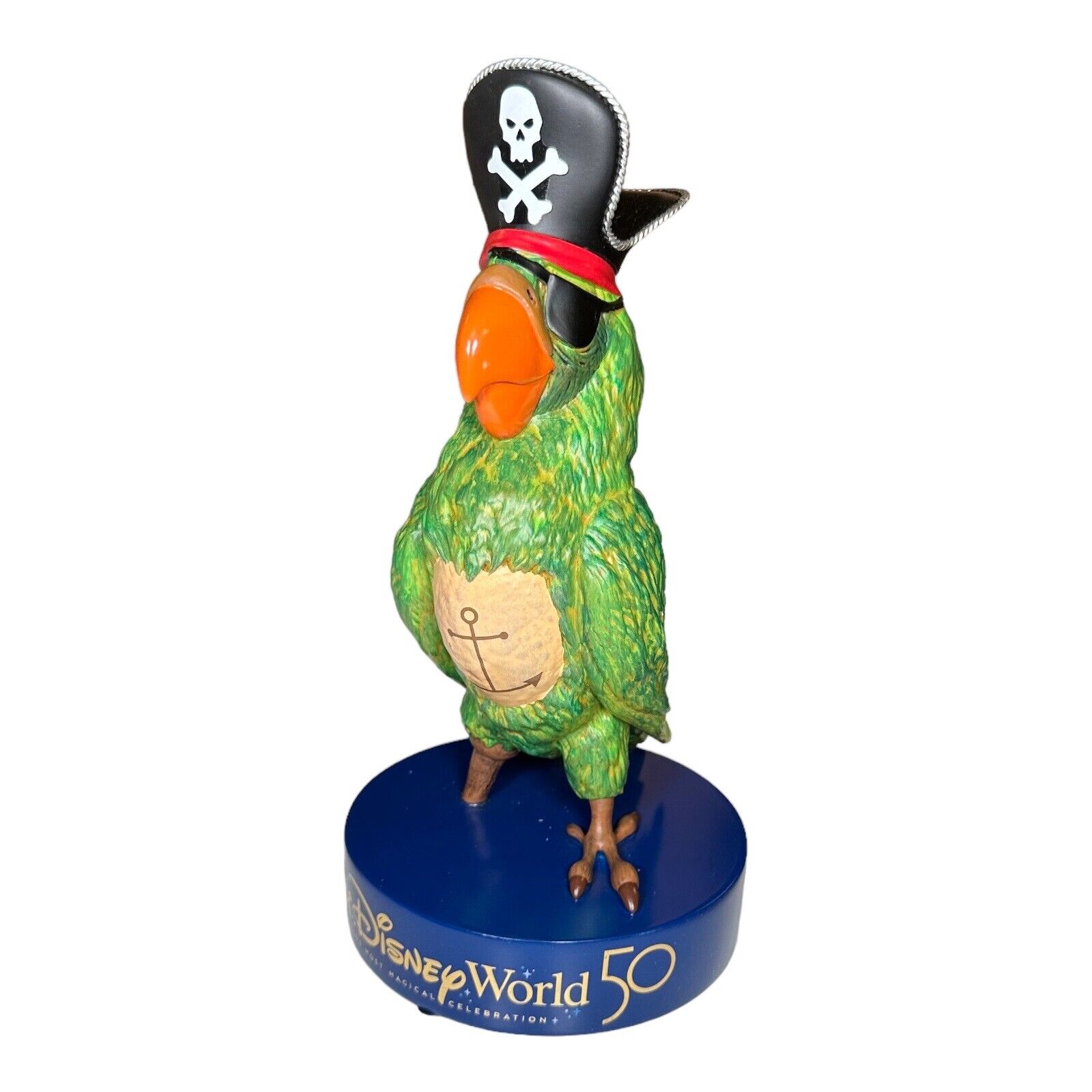 Disney Walt Disney World 50th Pirates of the Caribbean Parrot Figurine Statue
