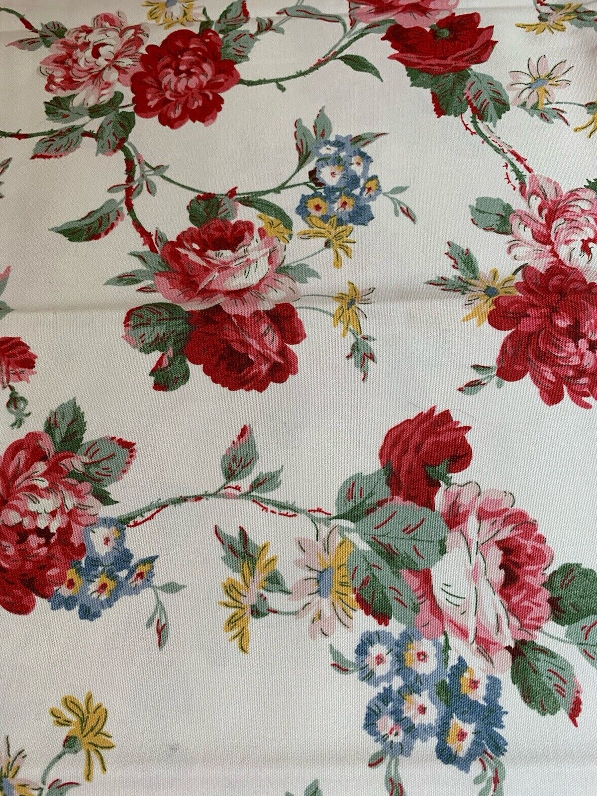 Gorgeous Unused Ralph Lauren Cotton Fabric ~ English Rose Garden  ~ 54 X 56