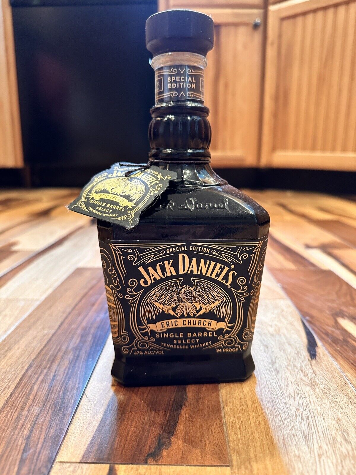 Jack Daniel’s Eric Church Special Edition  EMPTY Bottle - w/ hang tag & cork.
