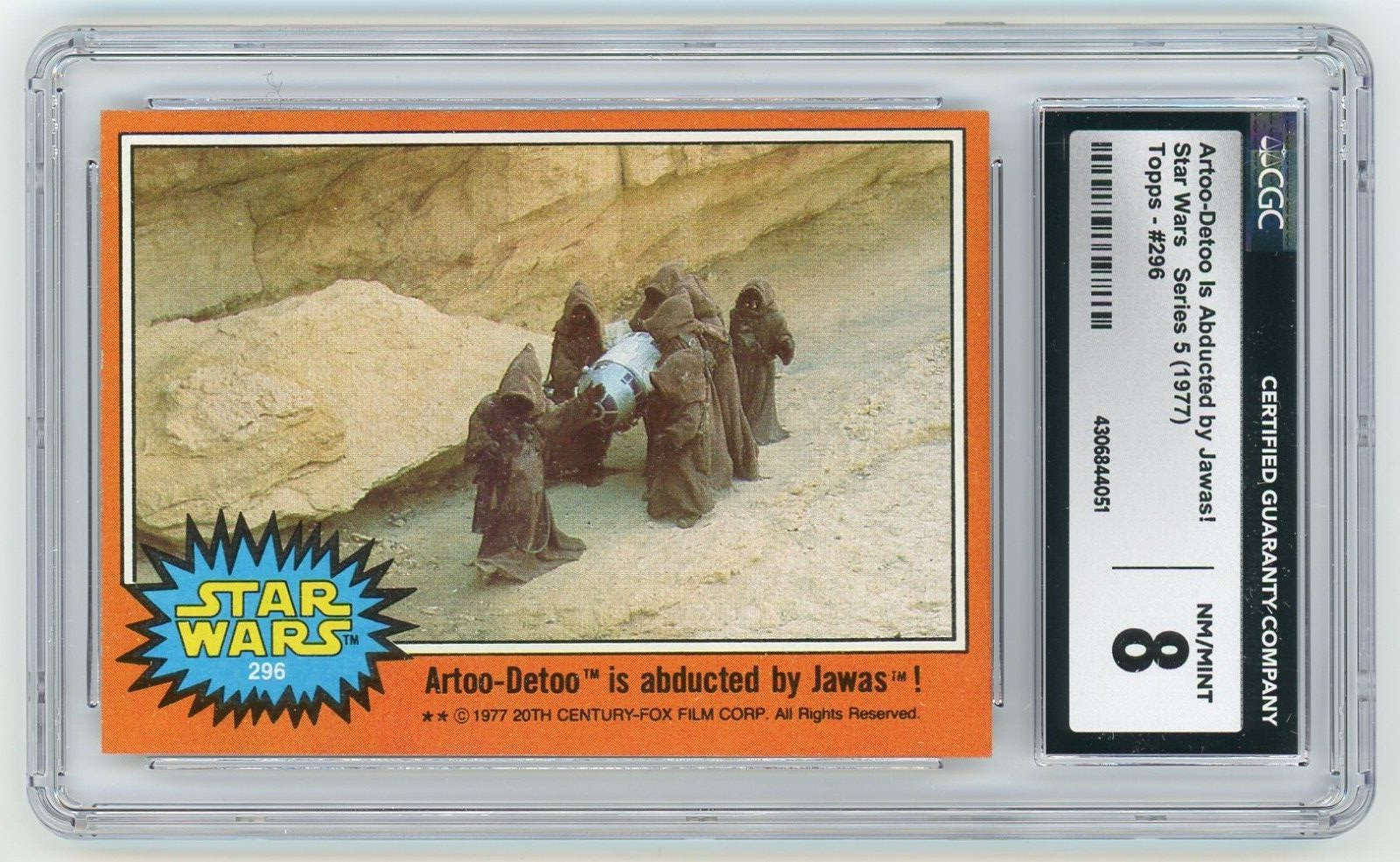 1977 Topps Star Wars #296 Artoo-Detoo Is Abducted by Jawas  CGC 8 NM/MINT #44051