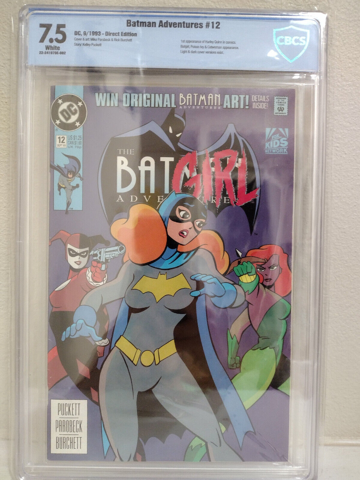 Batman Adventures # 12  |  1st Harley Quinn  |   CBCS 7.5 VF- w/ WHITE pages