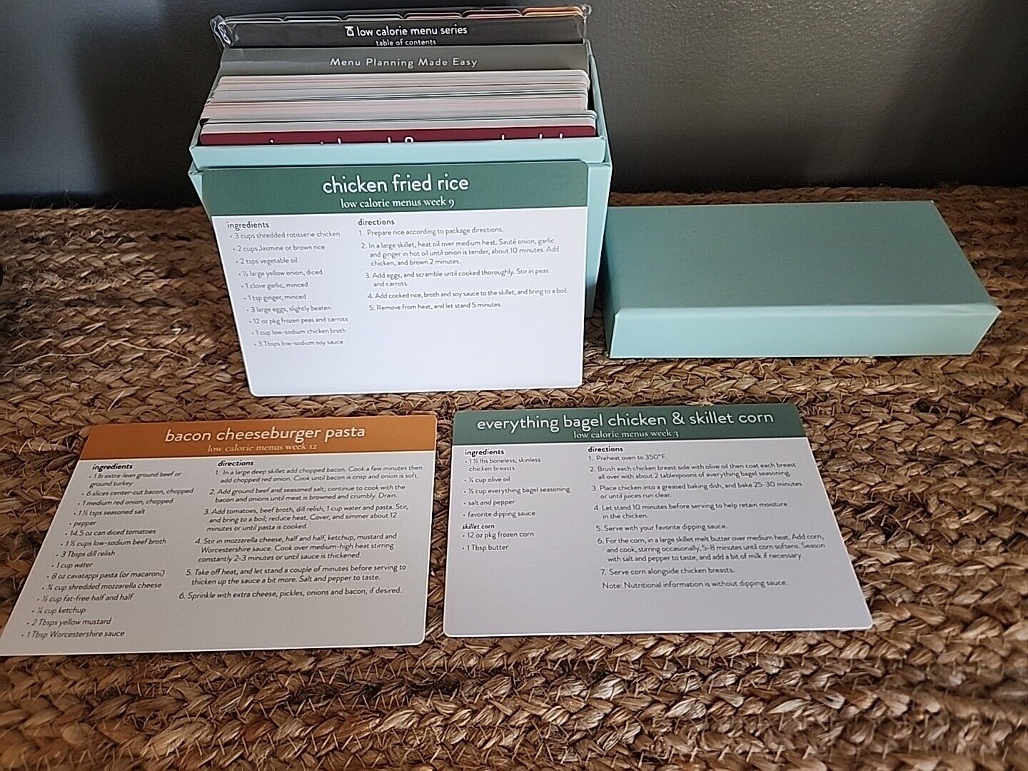 Passionate Penny Pincher Menu Planning Made Easy (Low Calorie) Box Recipe cards